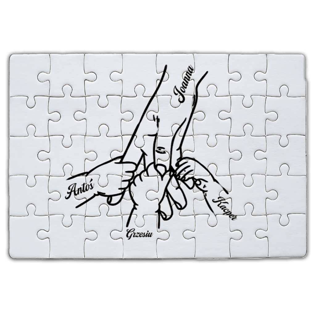 Personalized Puzzle - Family Ties for a gift for parents