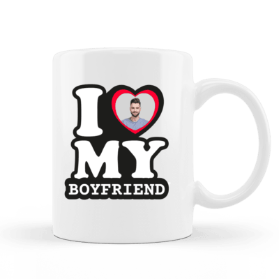 Personalizowany Kubek - I Love My Boyfriend na prezent dla dziewczyny - Mejkmi - Personalizowane Prezenty Dla Twoich Bliskich!