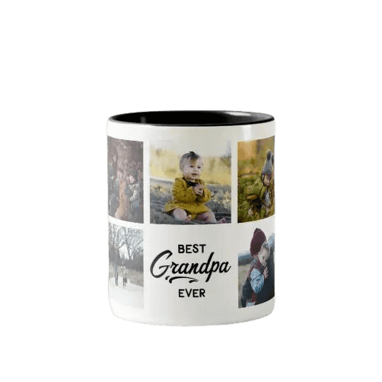 Mug - BEST GRANDPA with your photos for a gift for Grandpa -. Mejkmi - Personalized Gifts for your loved ones!