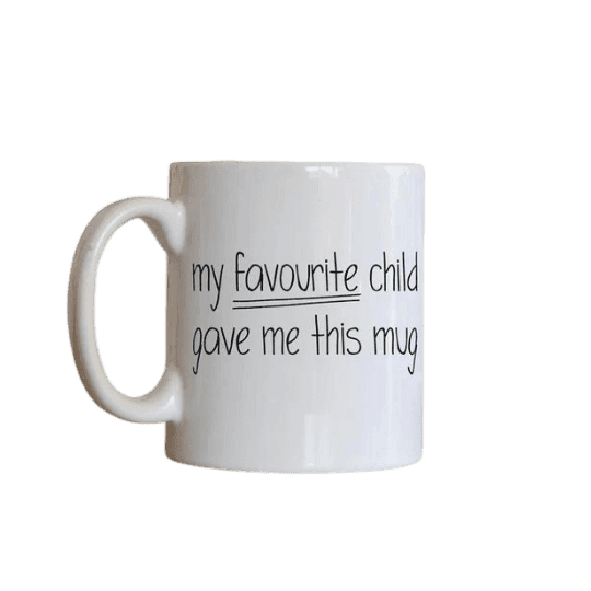 Kubek - MY FAVOURITE CHILD GAVE ME THIS MUG na prezent - Mejkmi - Personalizowane Prezenty Dla Twoich Bliskich!