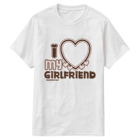 Personalized T -shirt I love my Girlfriend and a gift photo