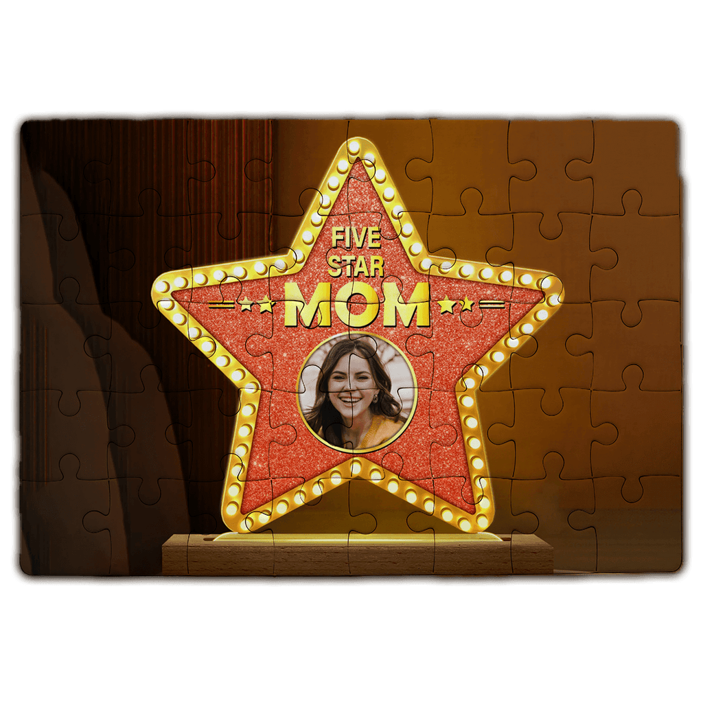 Personalized five star mom puzzle for mom