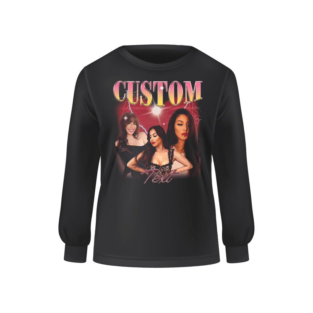 Personalized Sweatshirt - Bootleg insert your photo and text for Valentine's Day -. Mejkmi - Personalized Gifts for your loved ones!