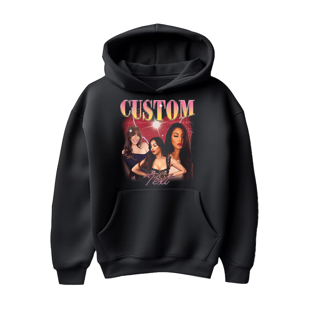 Personalizowana Bluza z Kapturem - Twoje zdjęcia w bootlegowym stylu - Mejkmi - Personalizowane Prezenty Dla Twoich Bliskich!