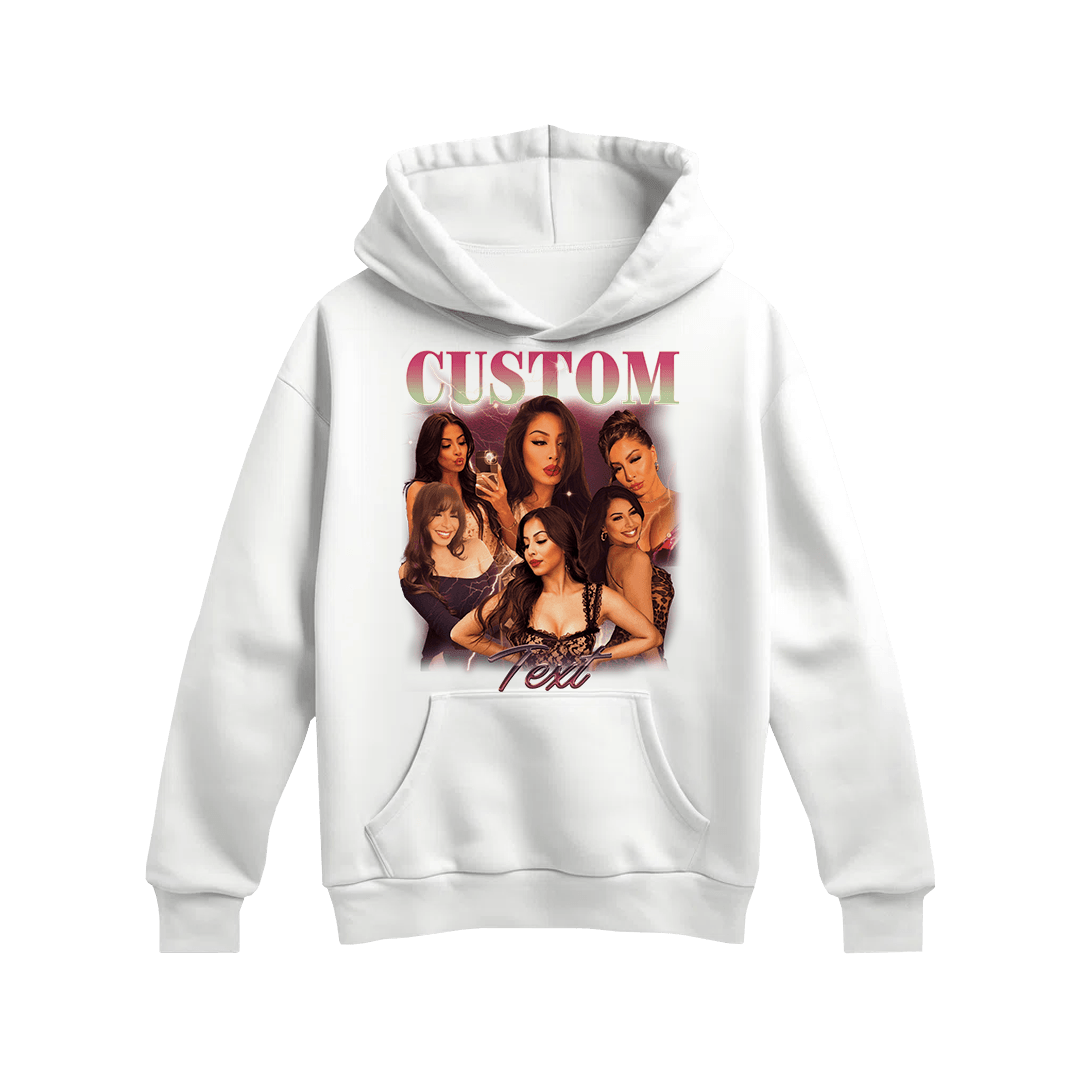 Personalizowana Bluza z Kapturem - Twoje zdjęcia w bootlegowym stylu - Mejkmi - Personalizowane Prezenty Dla Twoich Bliskich!