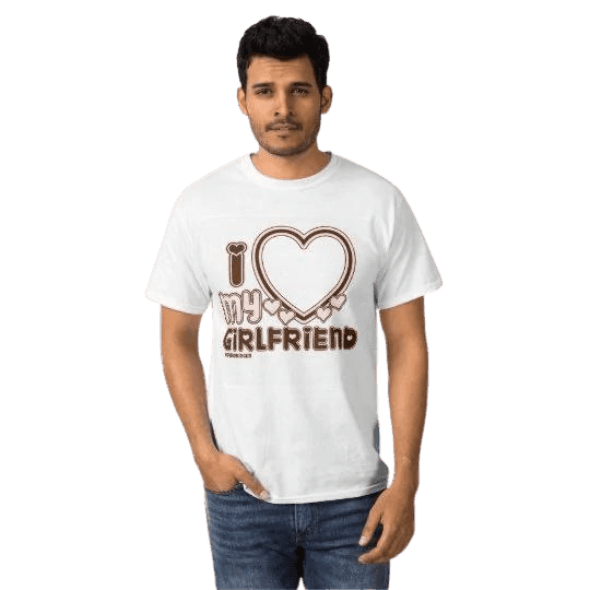 Personalized I Love My Girlfriend T-Shirt with your photo as a gift