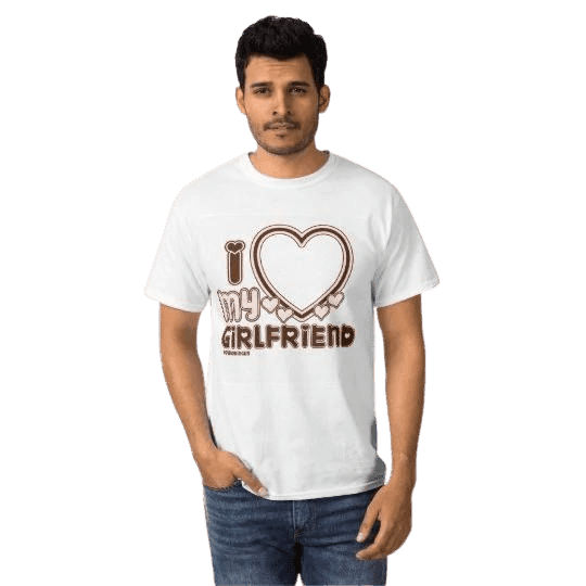 Personalizowana Koszulka I Love My Girlfriend z Twoim zdjęciem na prezent - Mejkmi - Personalizowane Prezenty Dla Twoich Bliskich!