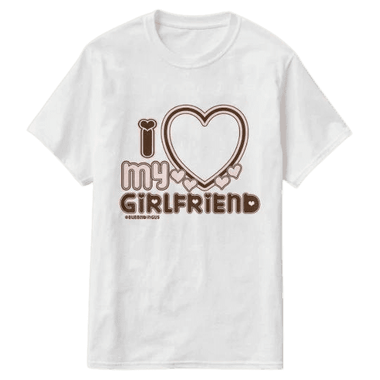 Personalizowana Koszulka I Love My Girlfriend z Twoim zdjęciem na prezent - Mejkmi - Personalizowane Prezenty Dla Twoich Bliskich!