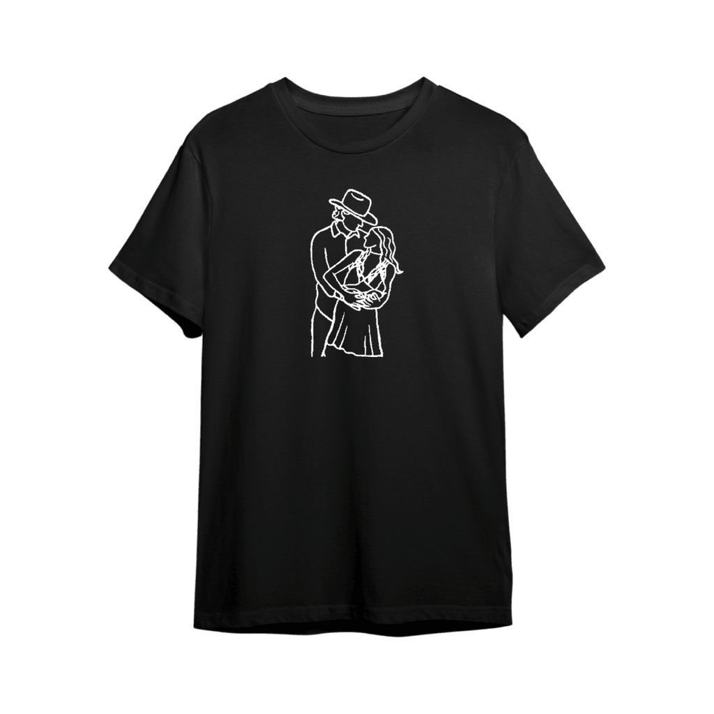 Personalizowana czarna Koszulka I Love My Girlfriend v3